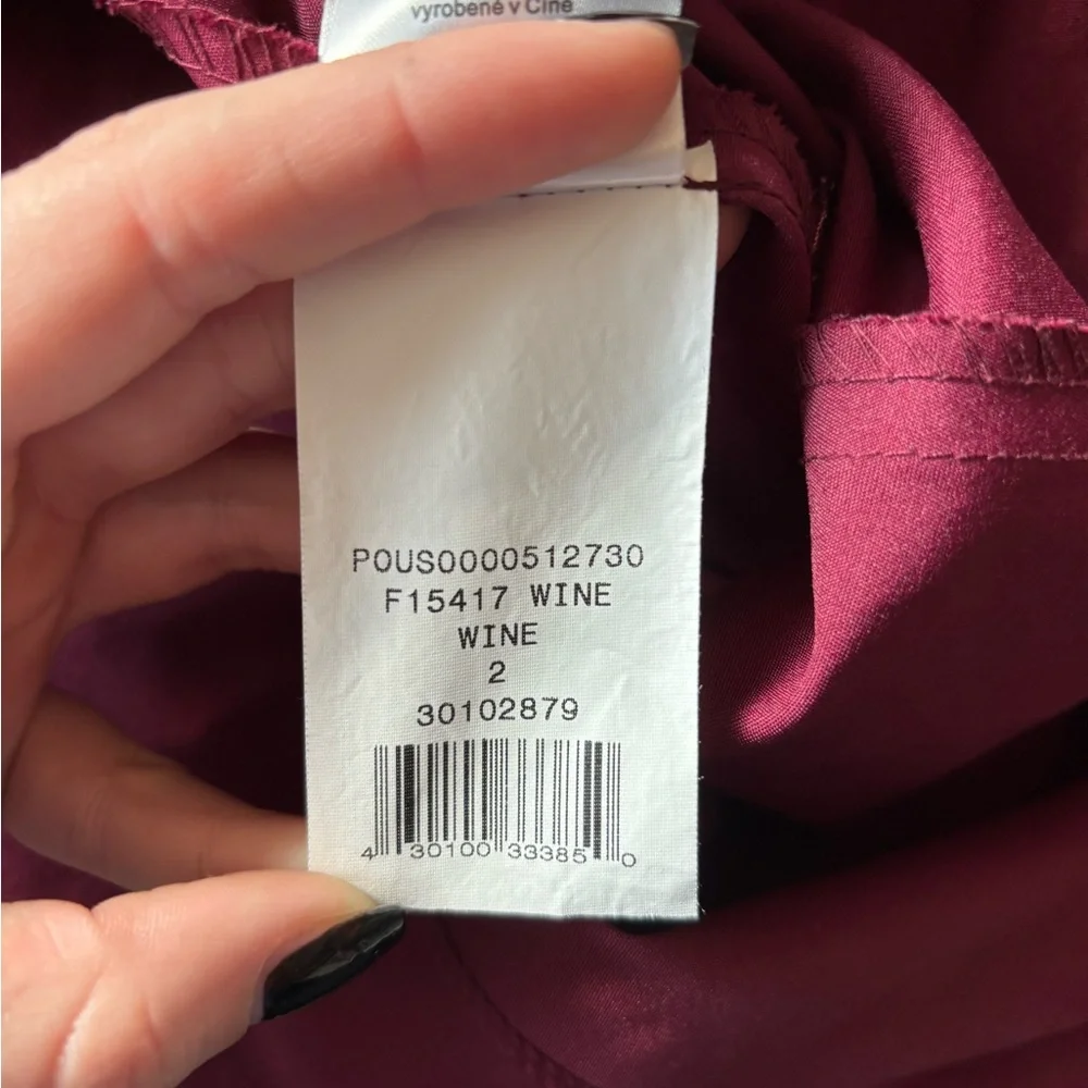 David's Bridal Burgundy Halter Dress - Picture 4 of 4